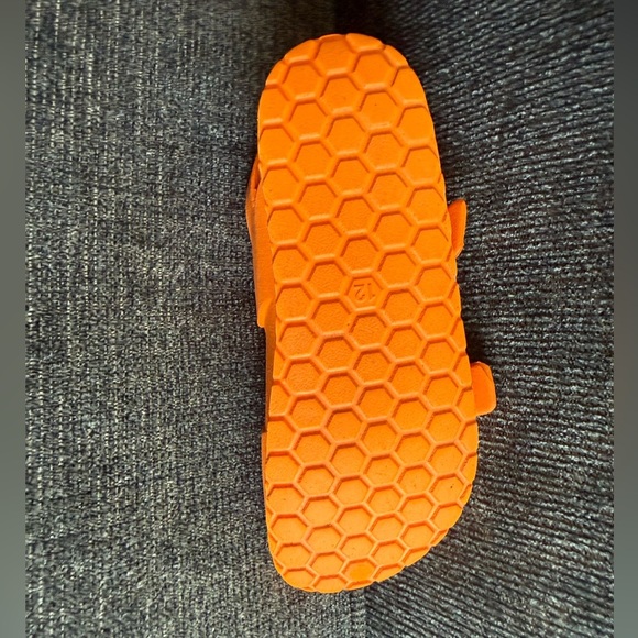Orange Sandals with Adjustable Strap and Slip-Resistant Sole/girls size 12 - Picture 6 of 11